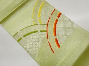 曲線に古典柄模様織出し名古屋帯